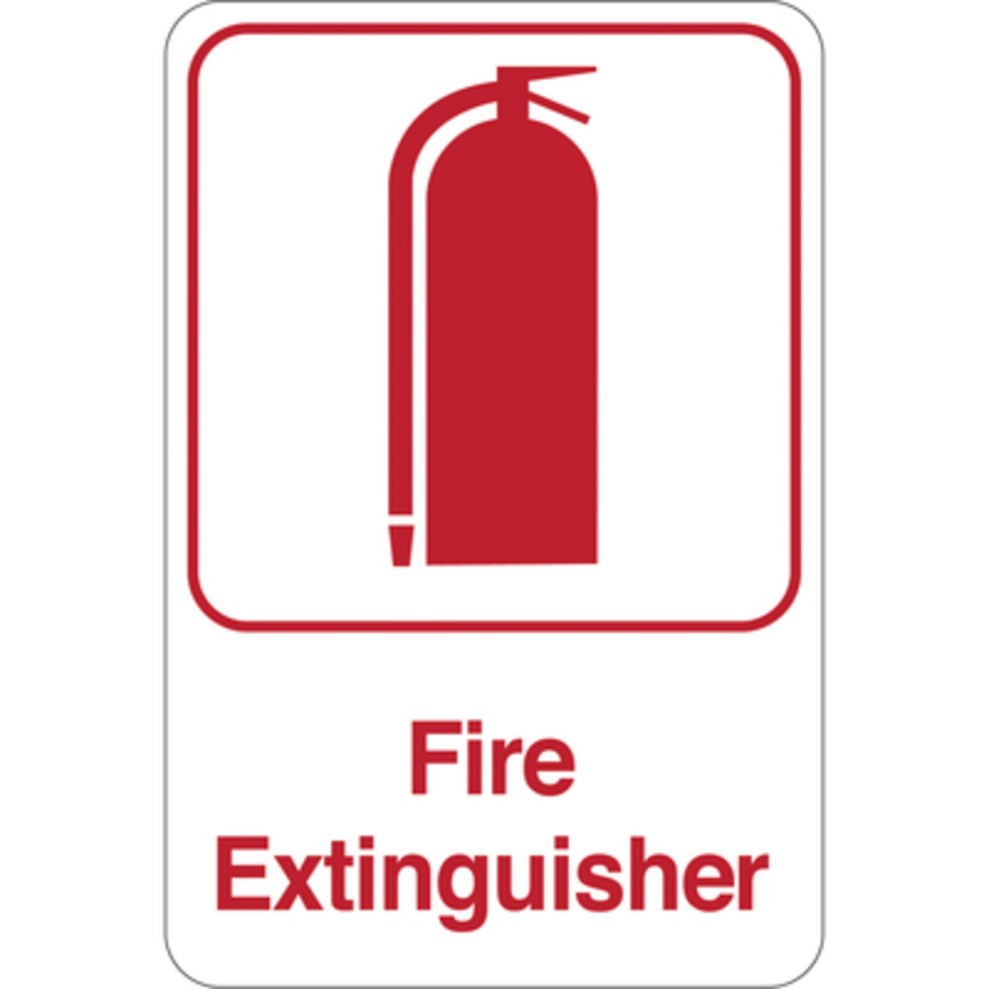 Fire Extinguisher 9 x 6in. FS 1/CS, Sign Message Fire Extinguisher, Height 6 in, Width 9 in, Model# SN401